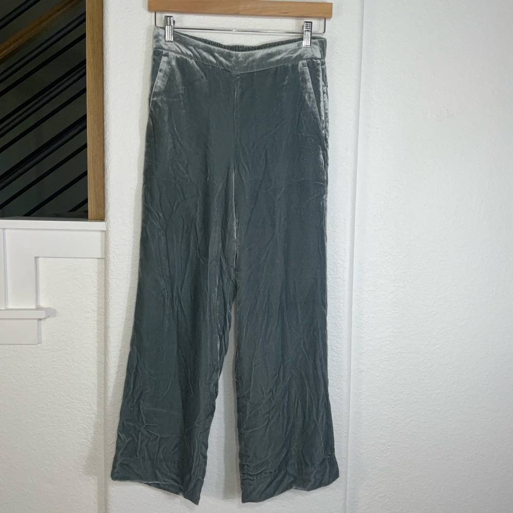 J. Crew velvet Green/Gray Pants